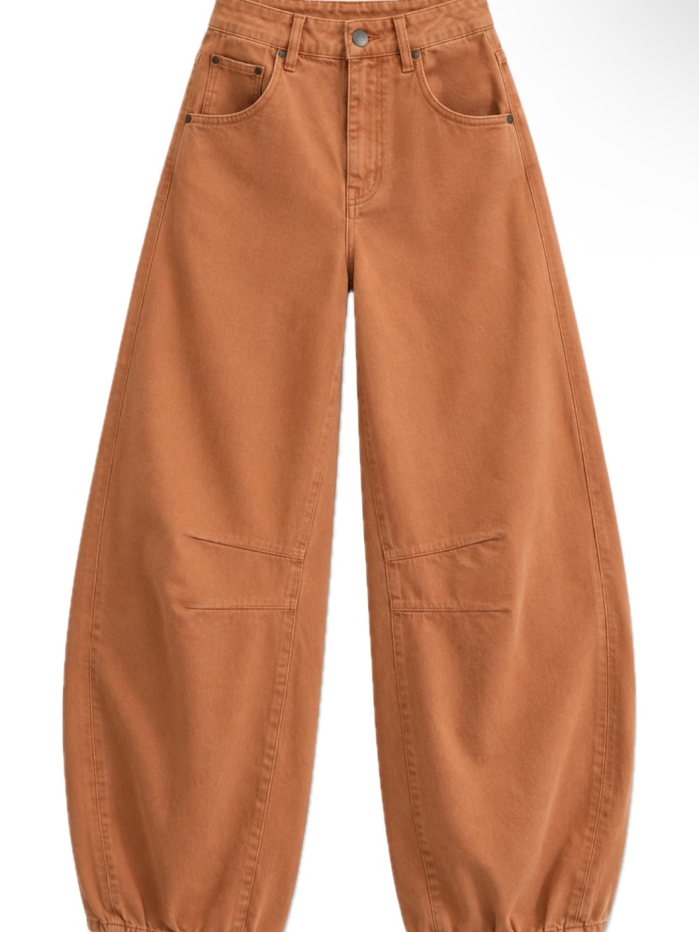 Free People Good Luck Barrel Jeans Size 31 Burnt Orange